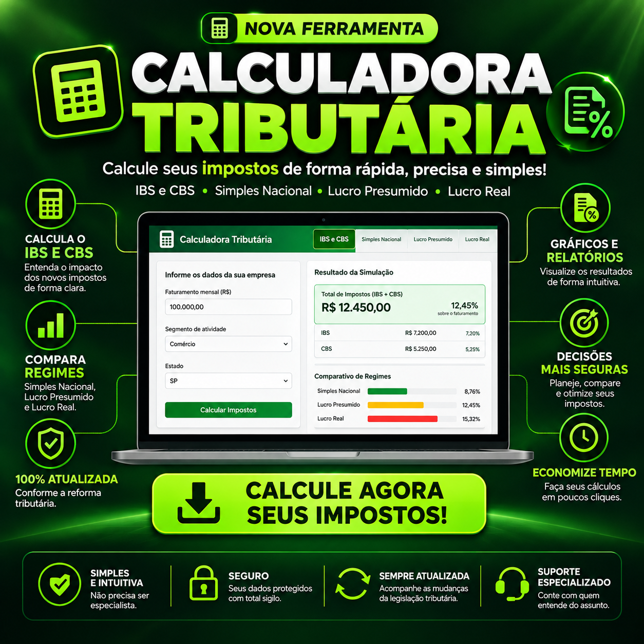 Calculadora Tributária com planilha IBS e CBS